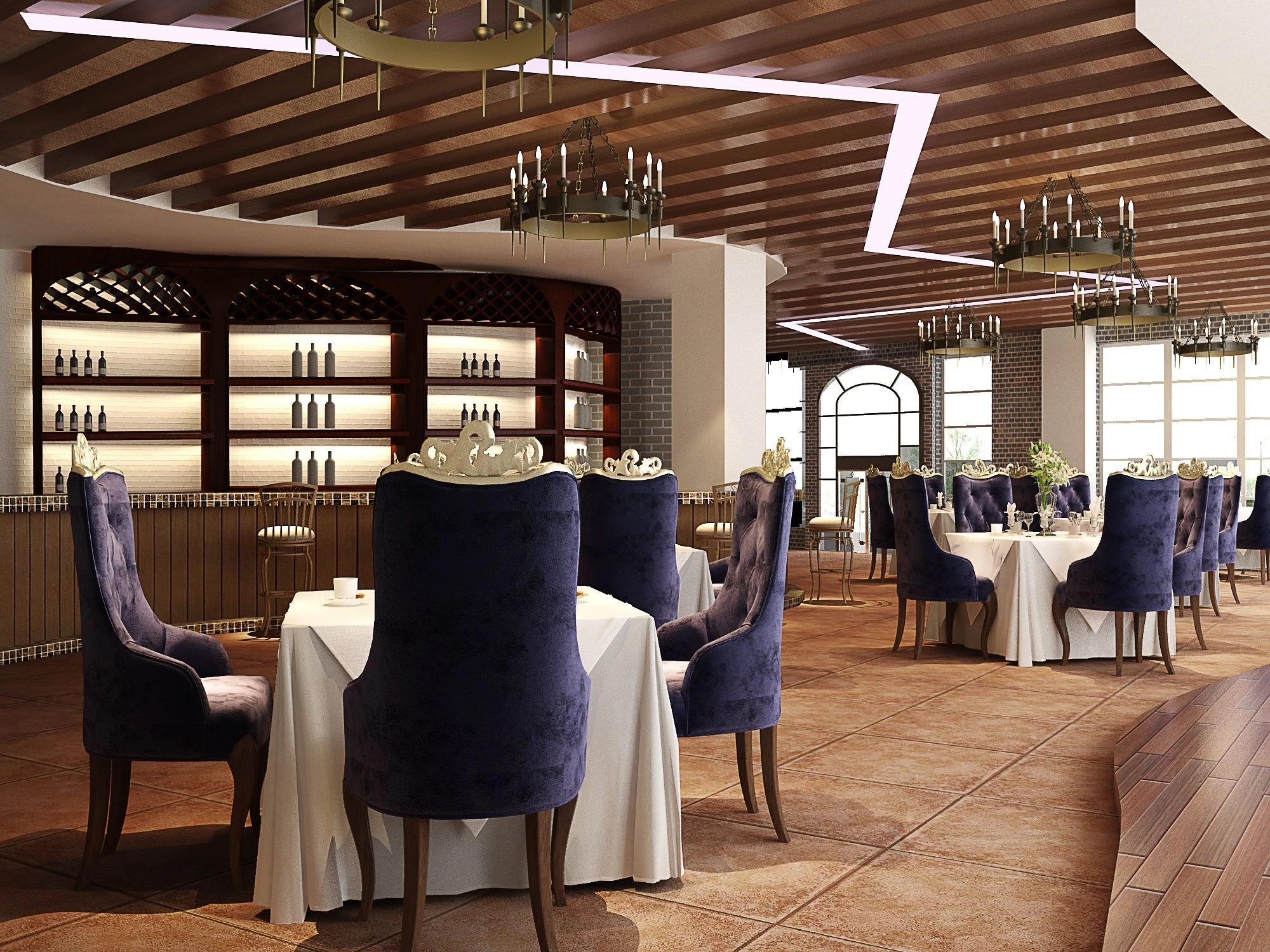 Salle de restaurant aménagée illustrant les usages d’un espace à chauffer et climatiser