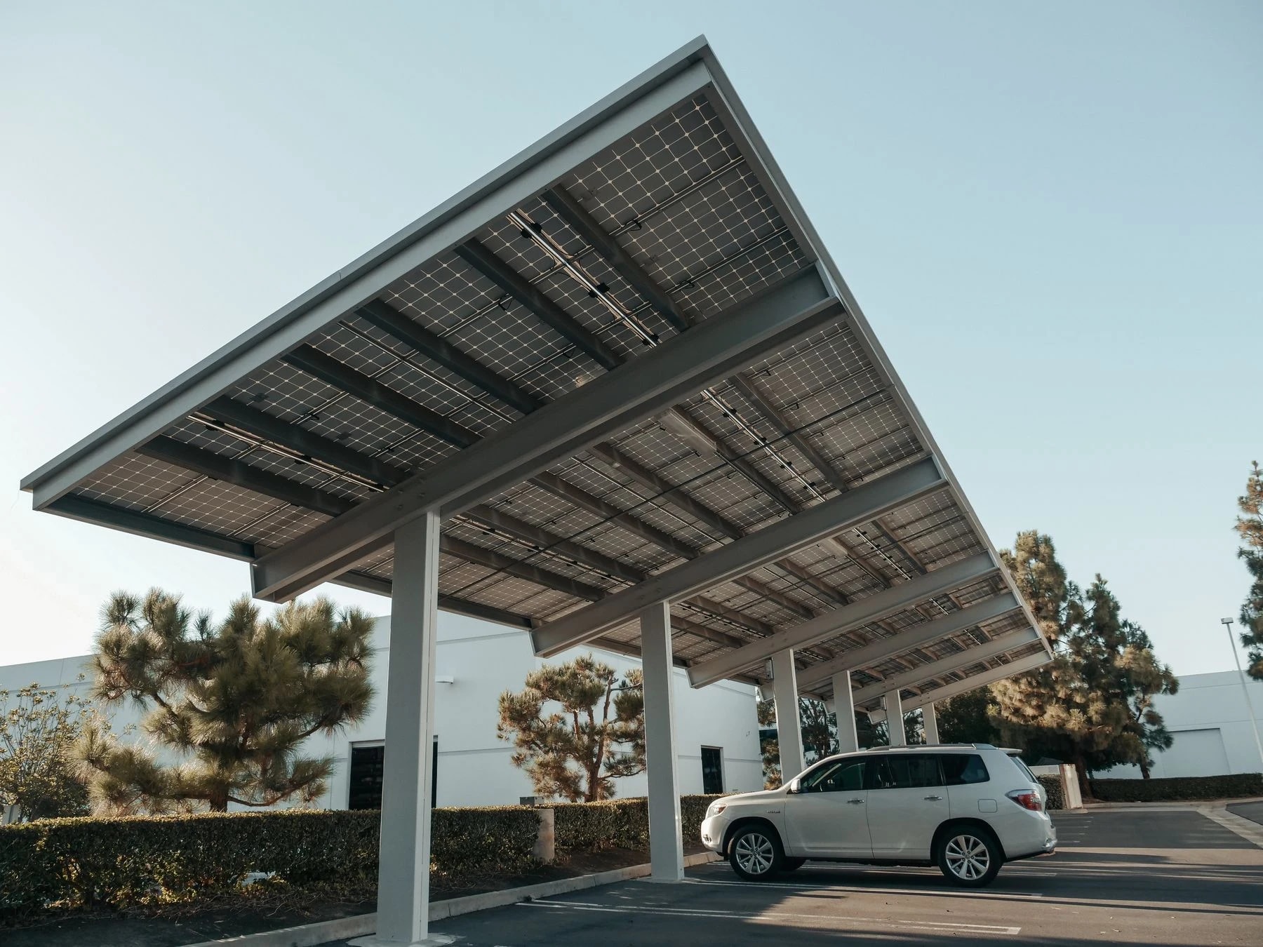 Carport solaire, illustration de configuration