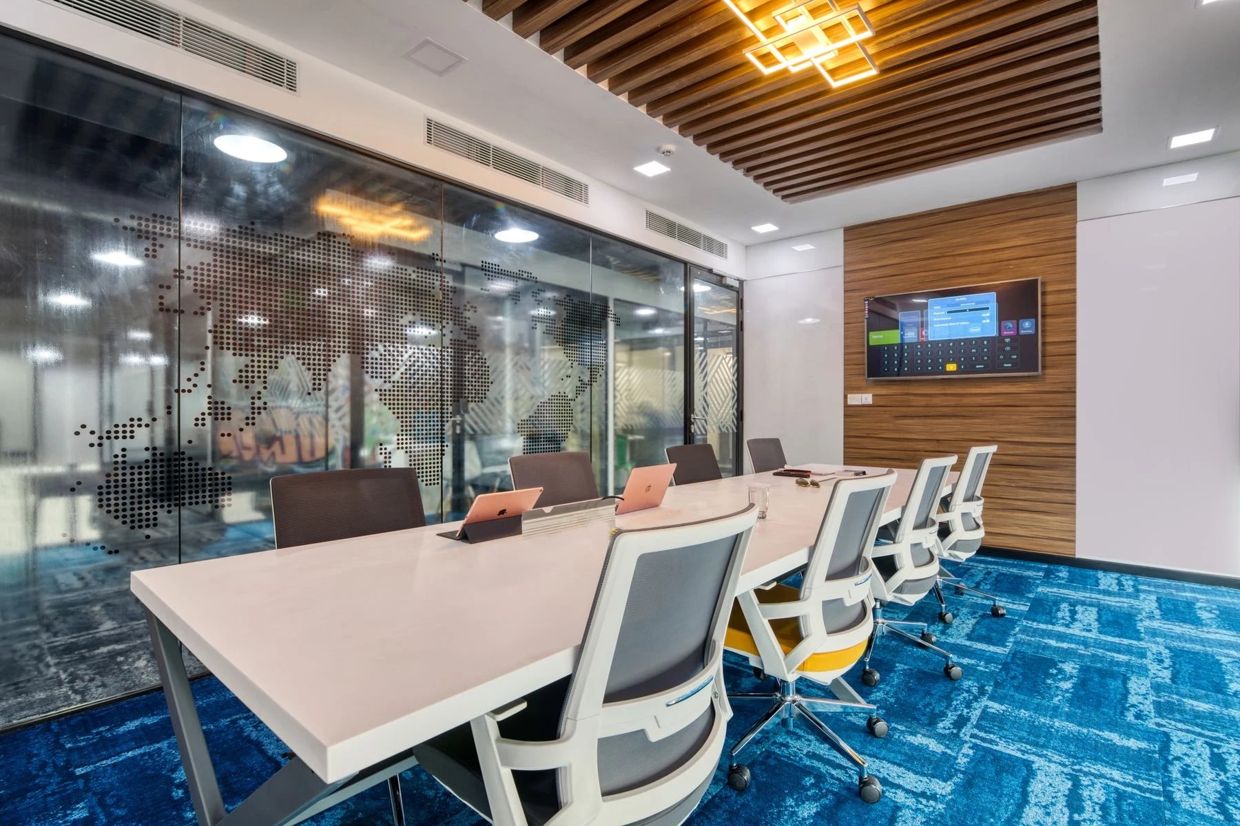 Intérieur professionnel vitré