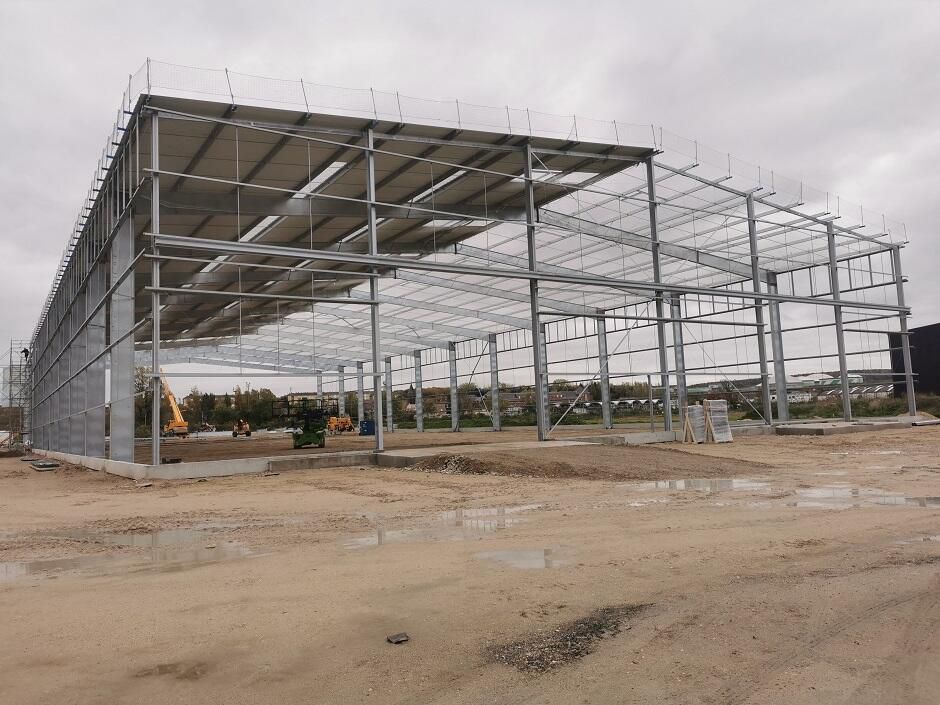 Structure métallique en phase de construction en Tunisie